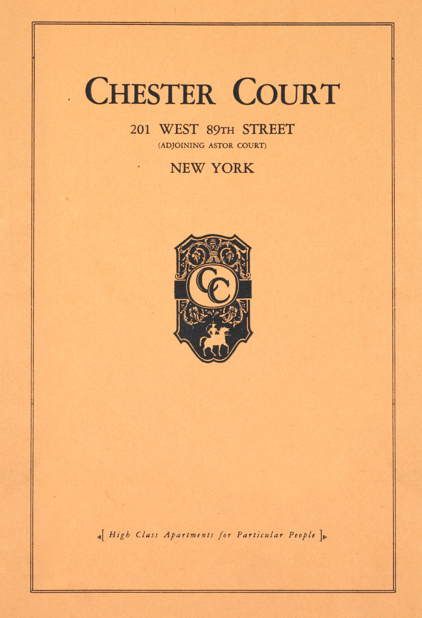 The original brochure detailing Chester Court’s amenities from the original builder and sponsor circa 1924-1925